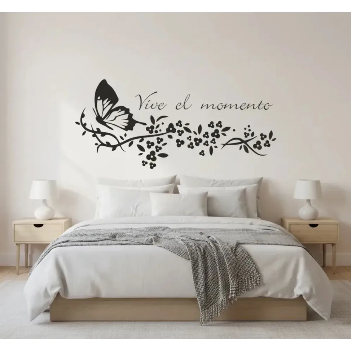 Vinilo decorativo mariposa floral